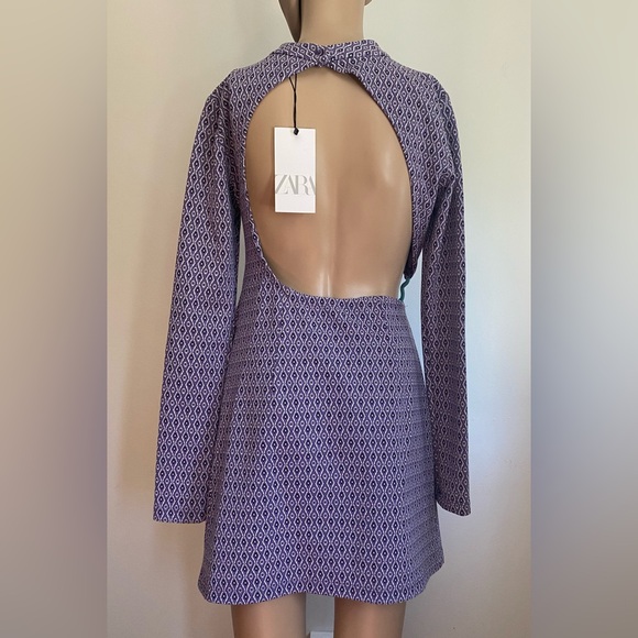 NWT! ZARA purple funky dress, size M - Picture 3 of 3